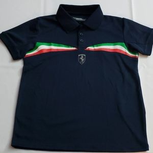 A boys ferrari collar shirt